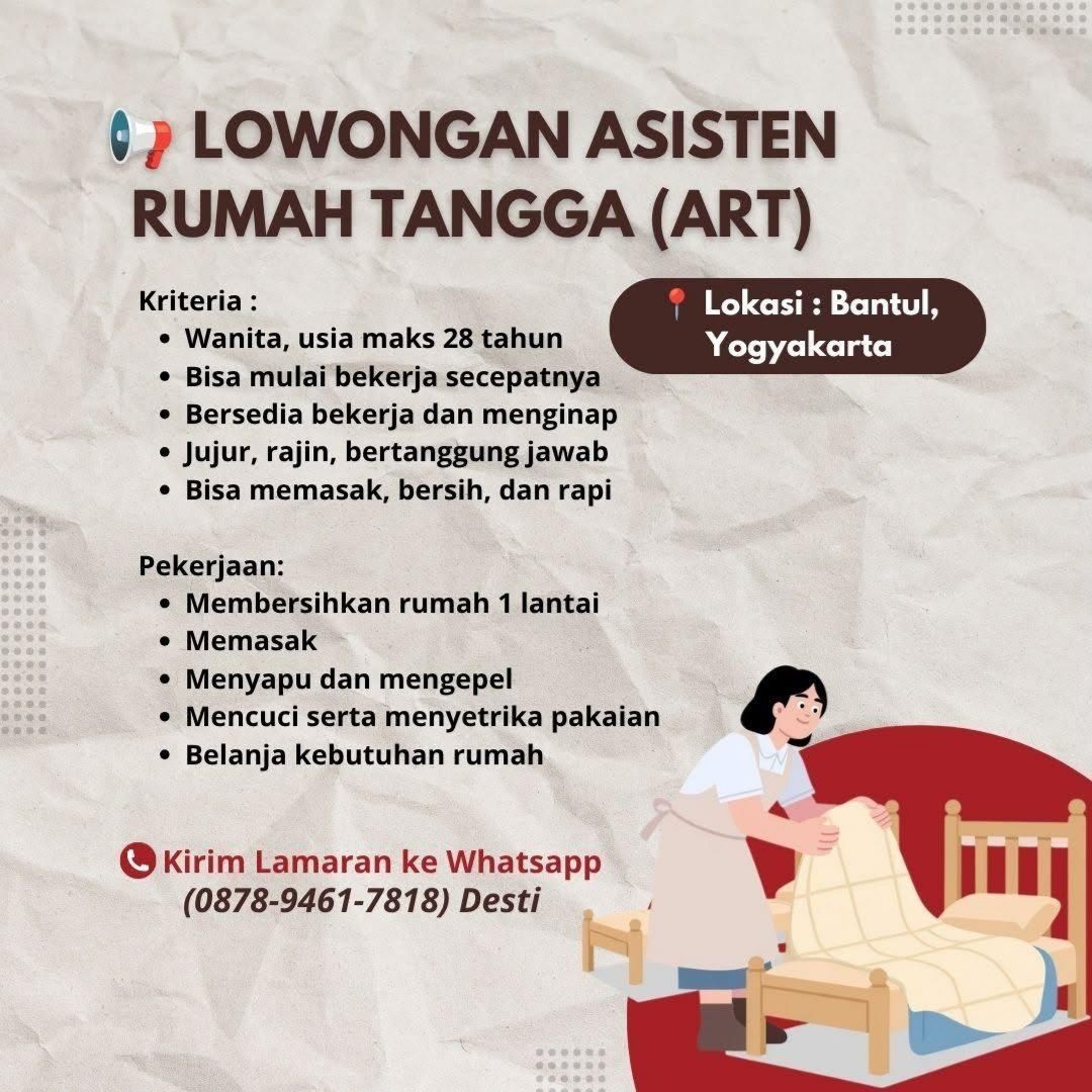 Poster lowongan LOKER JOGJA