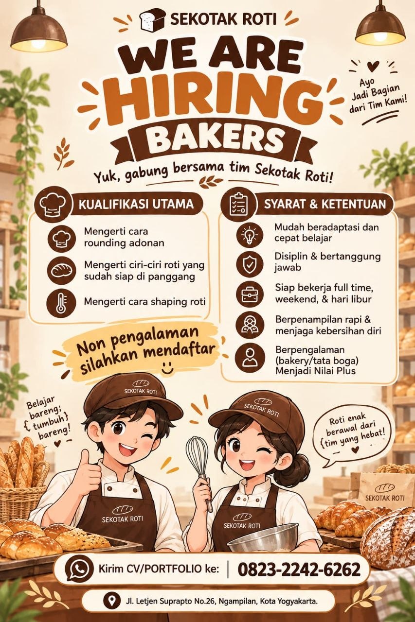 Poster lowongan Sekotak Roti