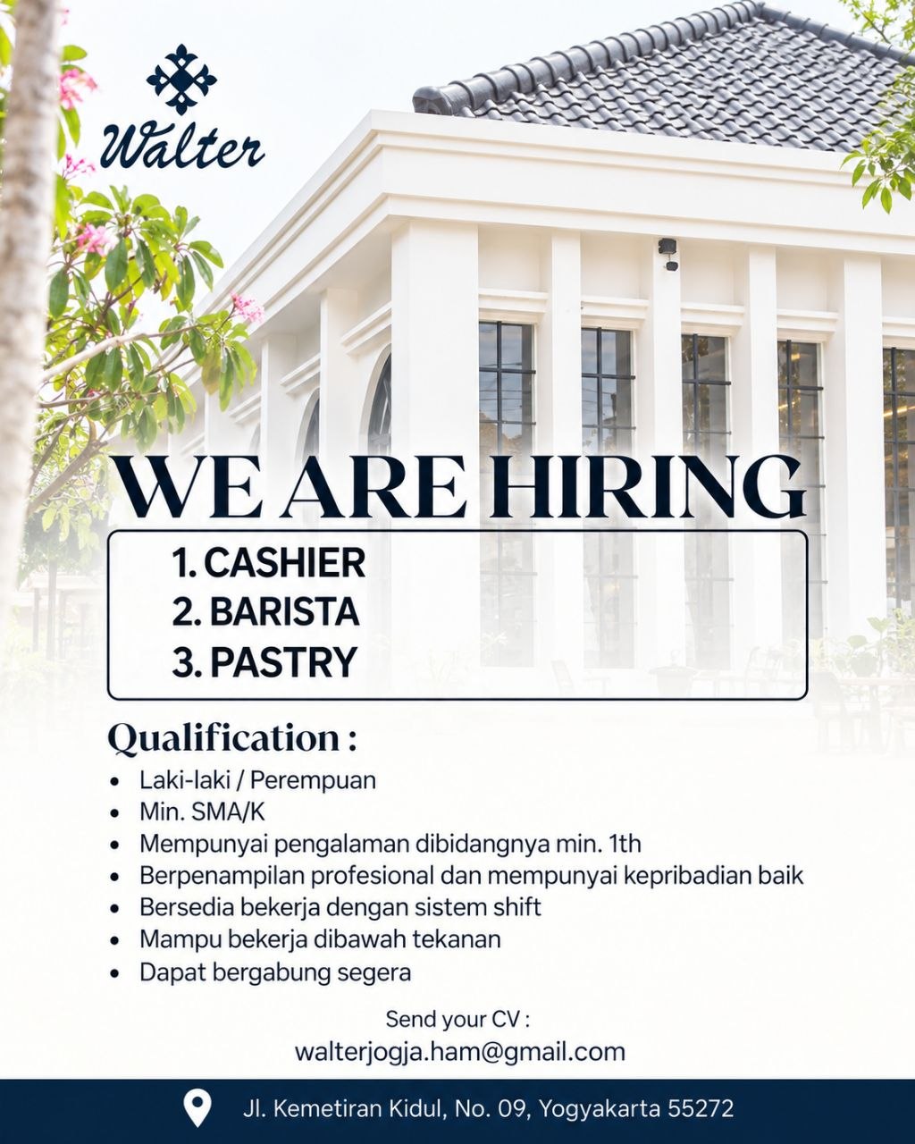 Poster lowongan Walter