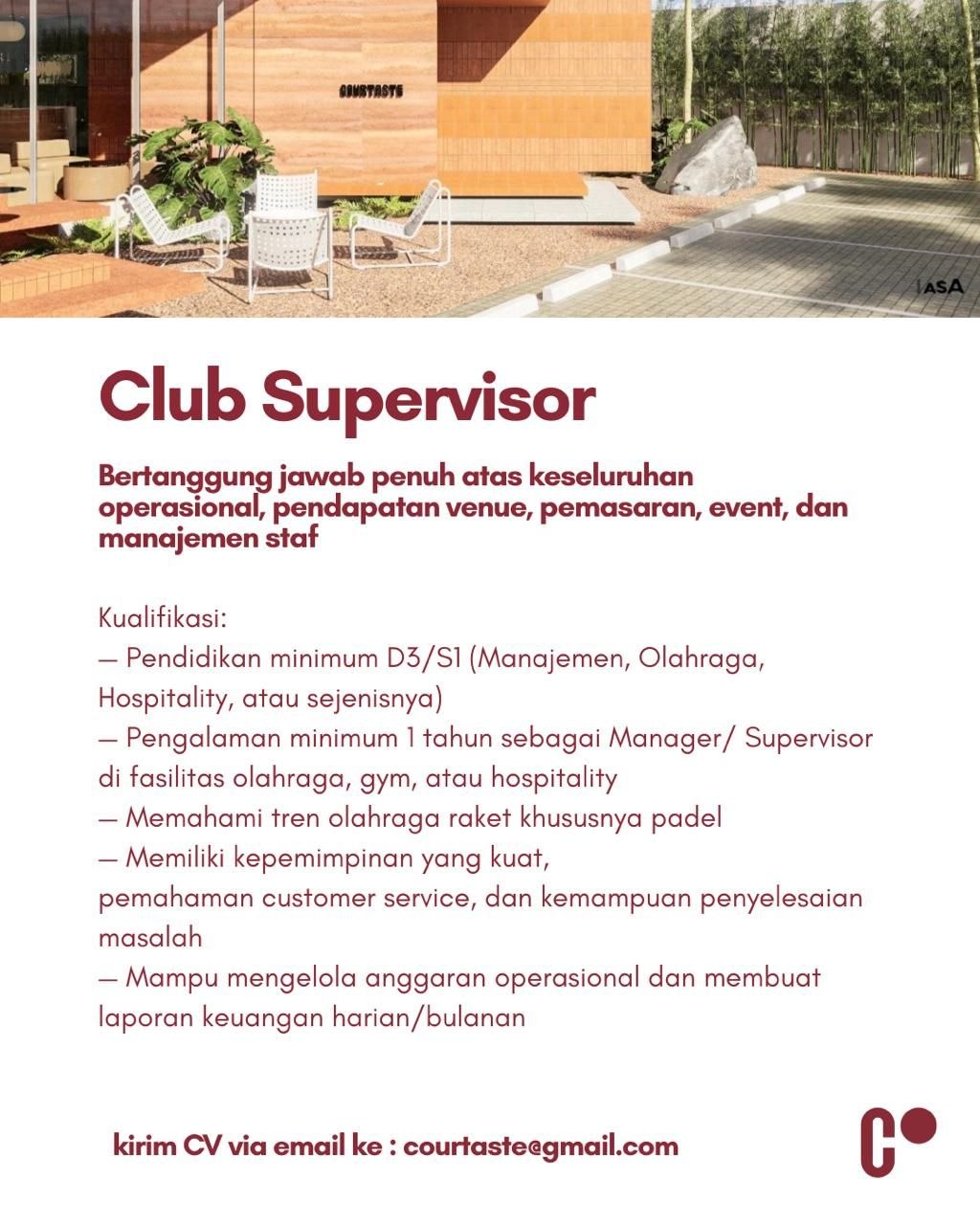 Poster lowongan Courtaste