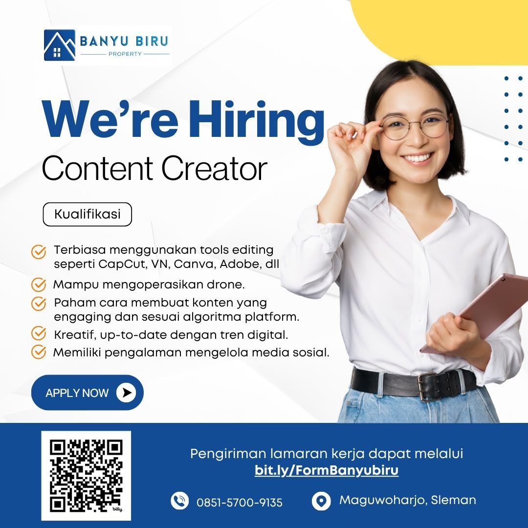 Poster lowongan Banyu Biru Property