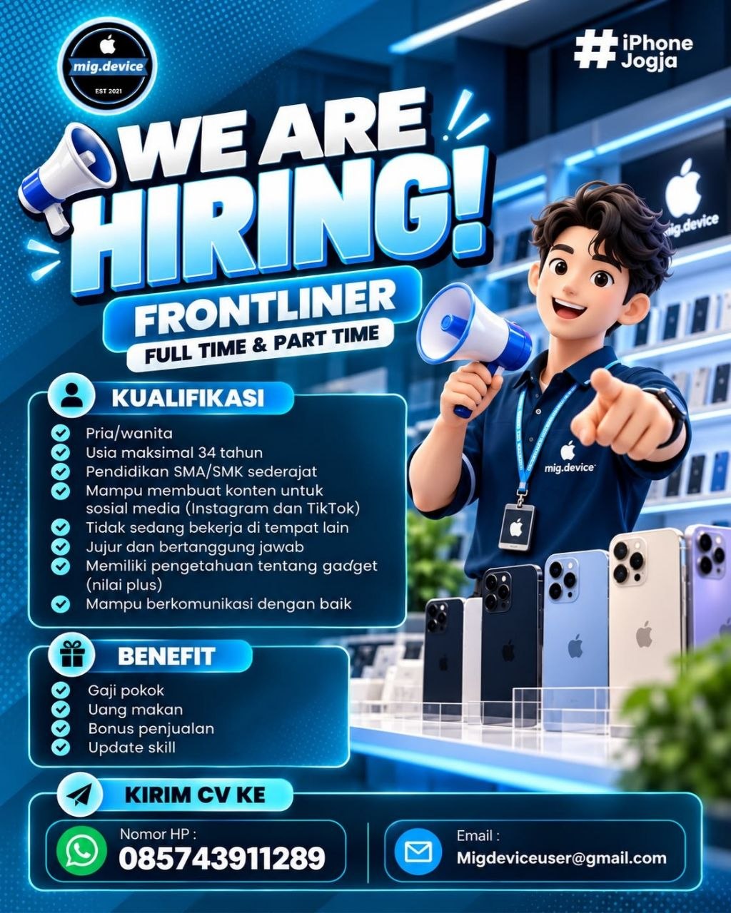 Poster lowongan mig.device