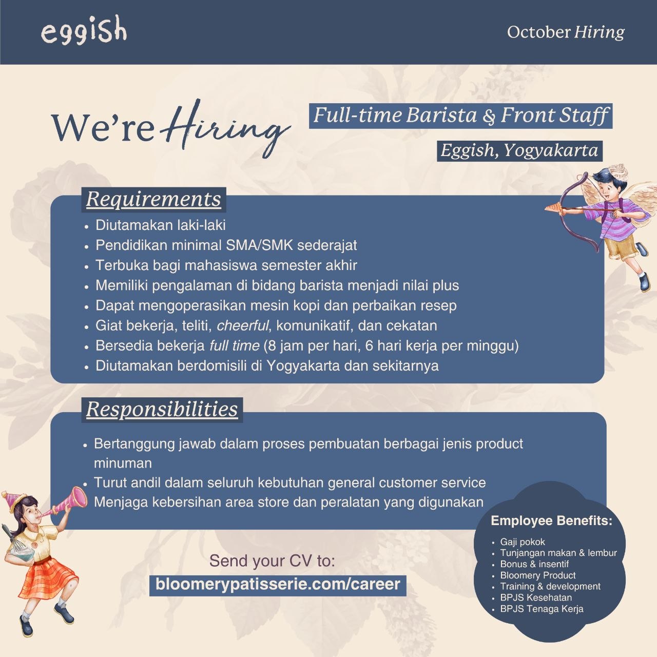 Poster lowongan Bloomery Group