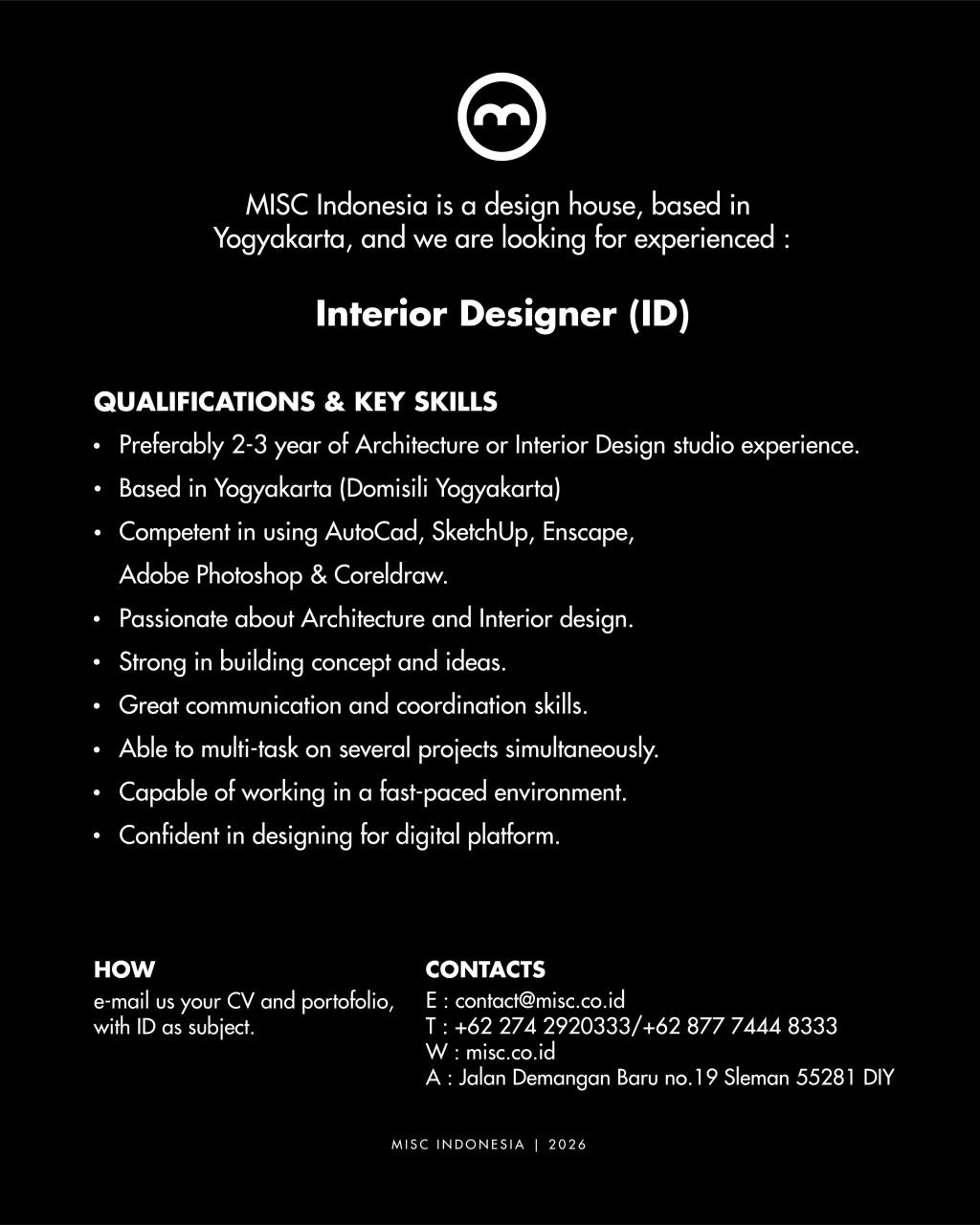 Poster lowongan MISC Indonesia