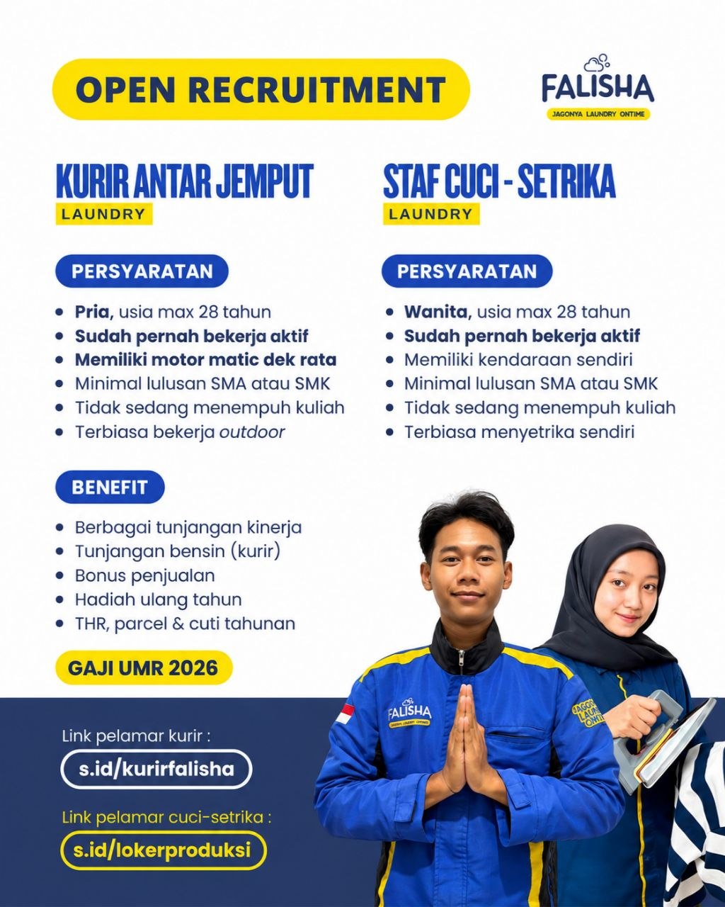 Poster lowongan FALISHA
