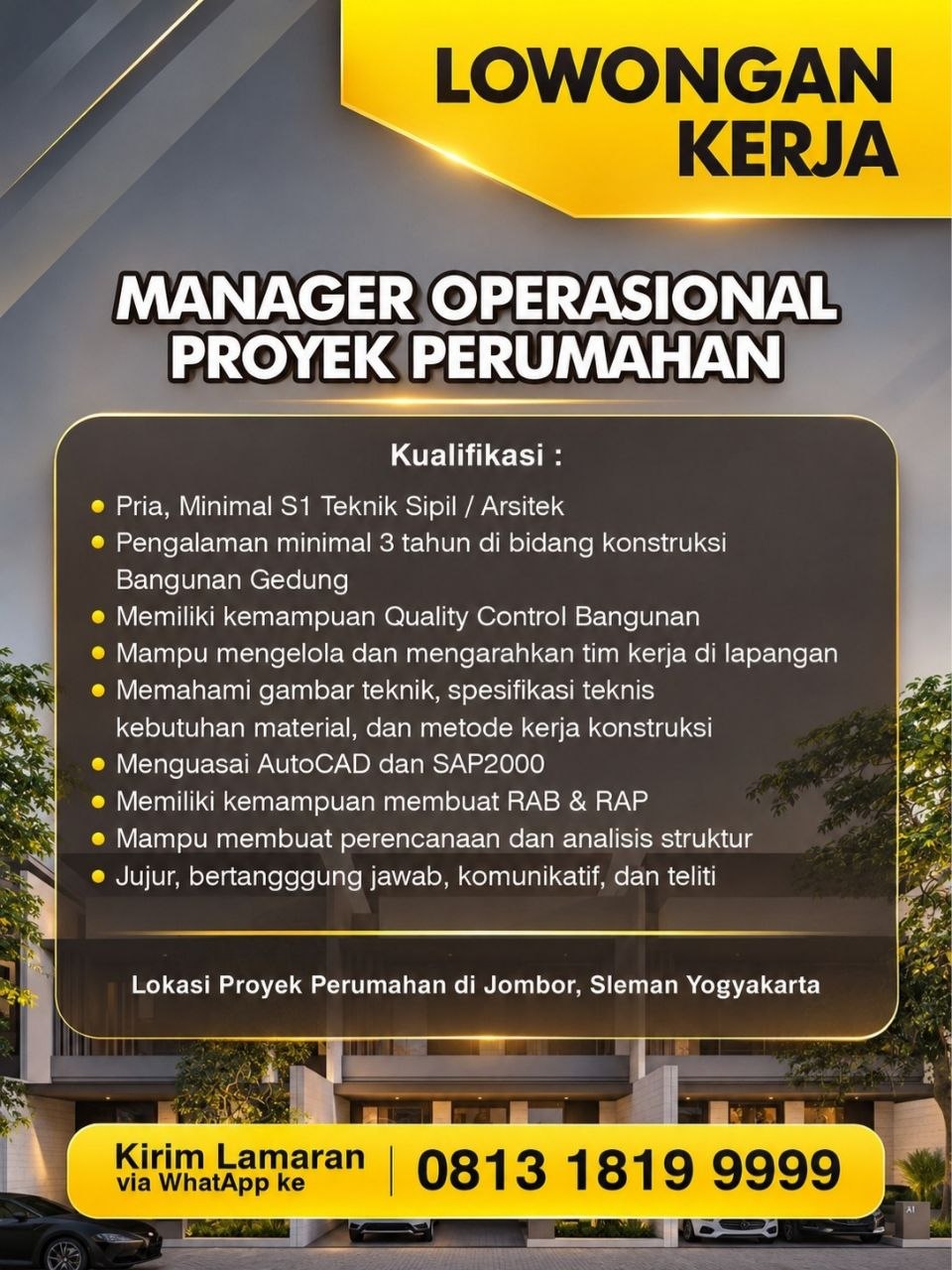 Poster lowongan LOKER JOGJA
