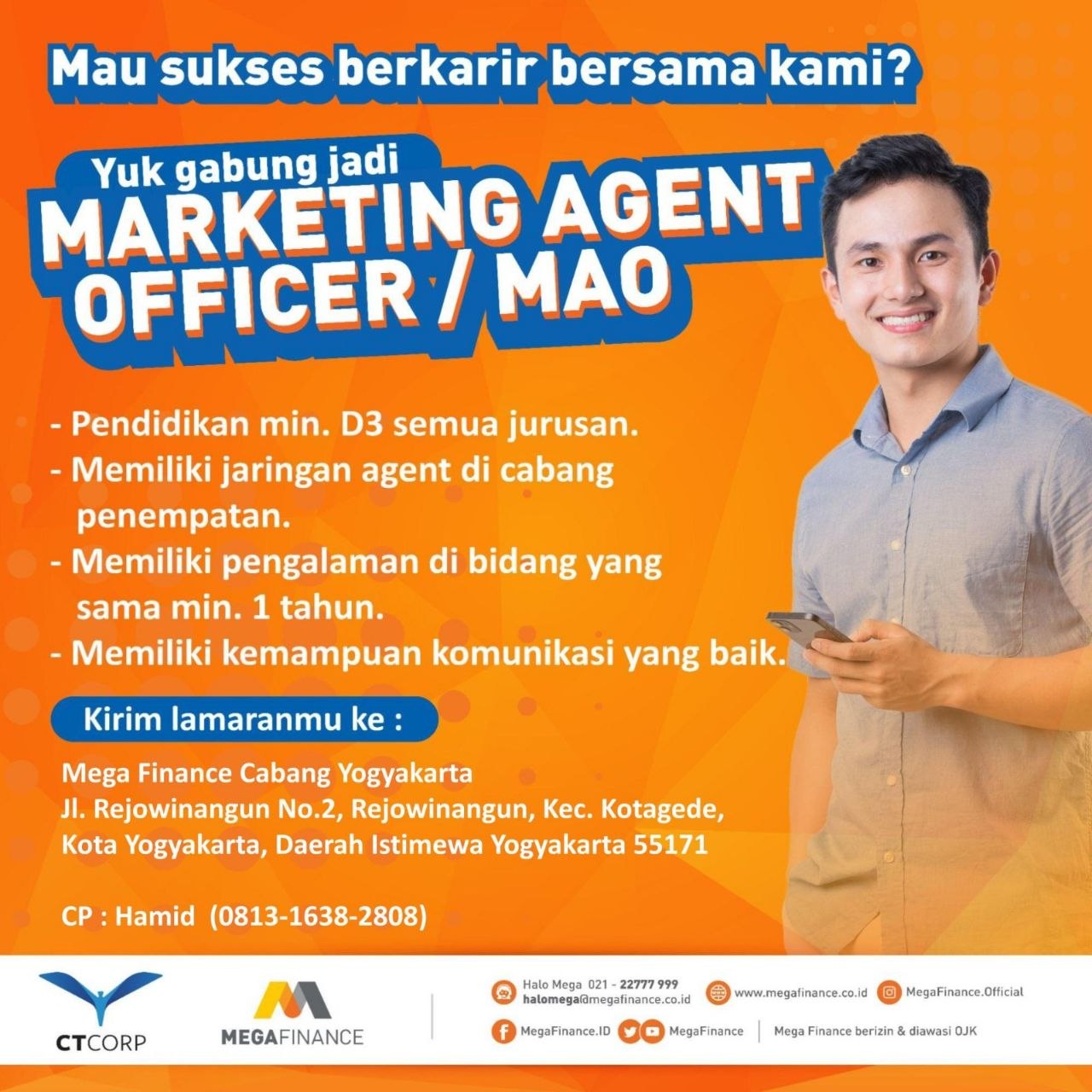 Poster lowongan Mega Finance