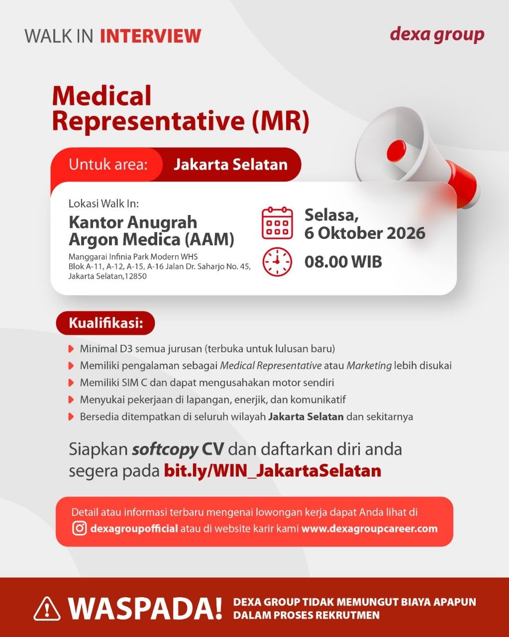 Poster lowongan Dexa Group