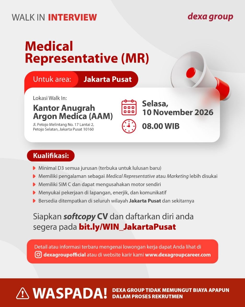 Poster lowongan Dexa Group