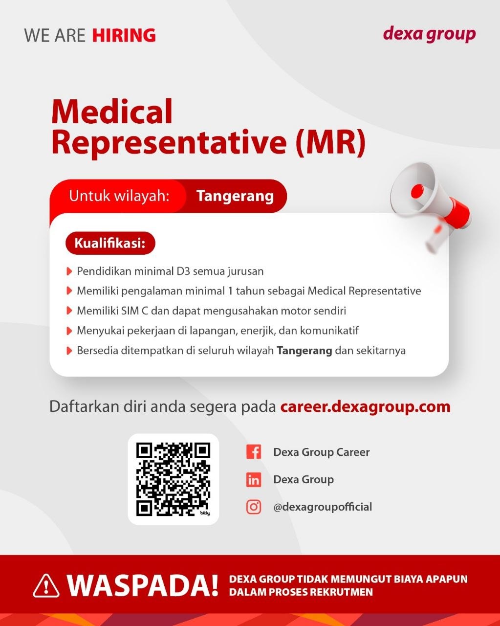 Poster lowongan Dexa Group