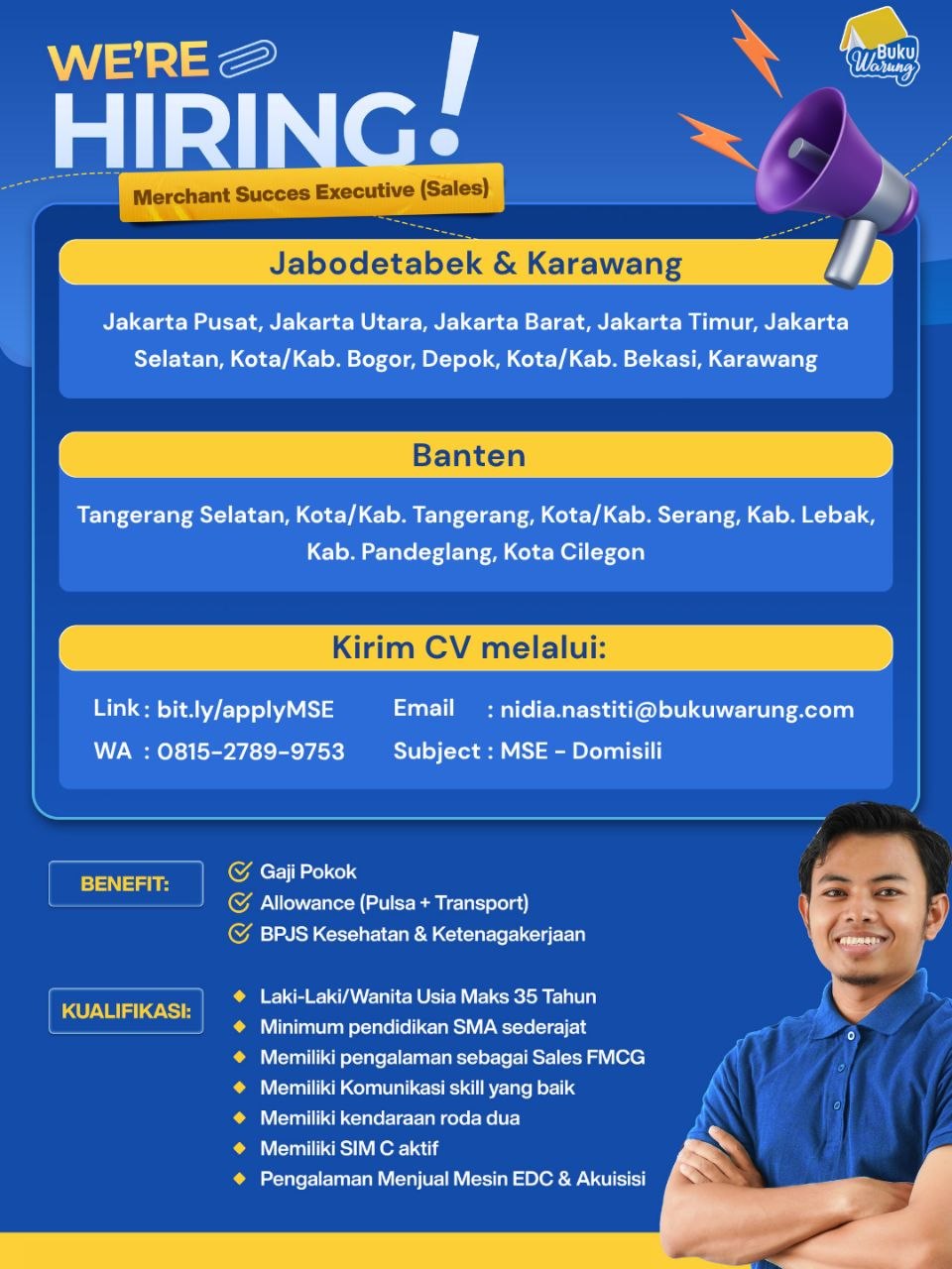 Poster lowongan BukuWarung