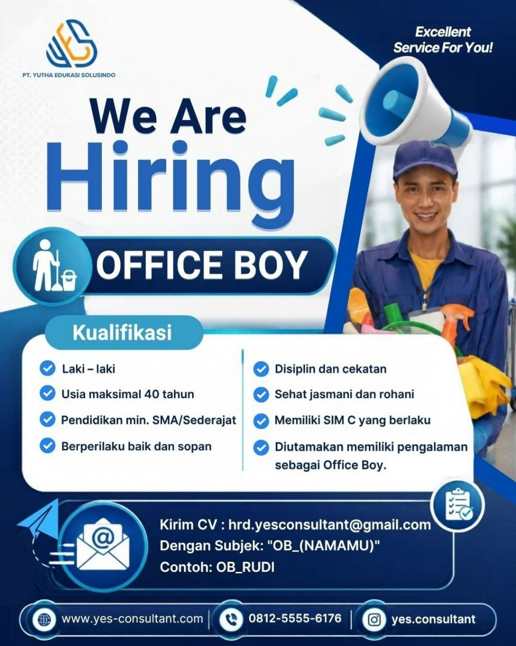 Poster lowongan PT. Yutha Edukasi Solusindo