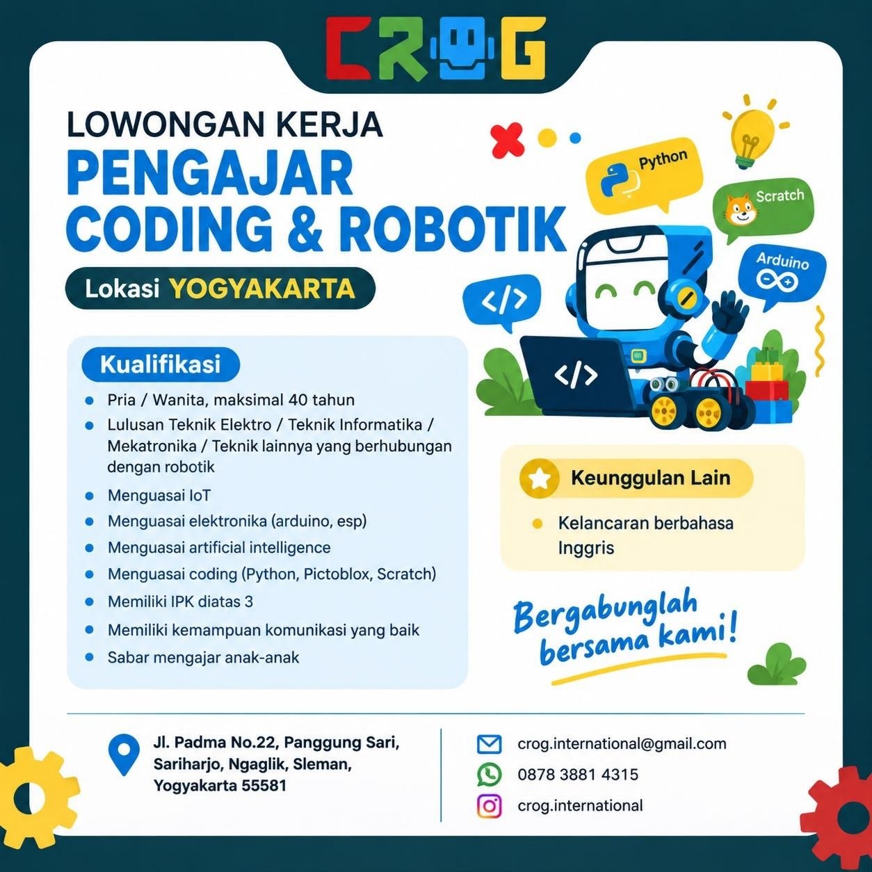 Poster lowongan CROG