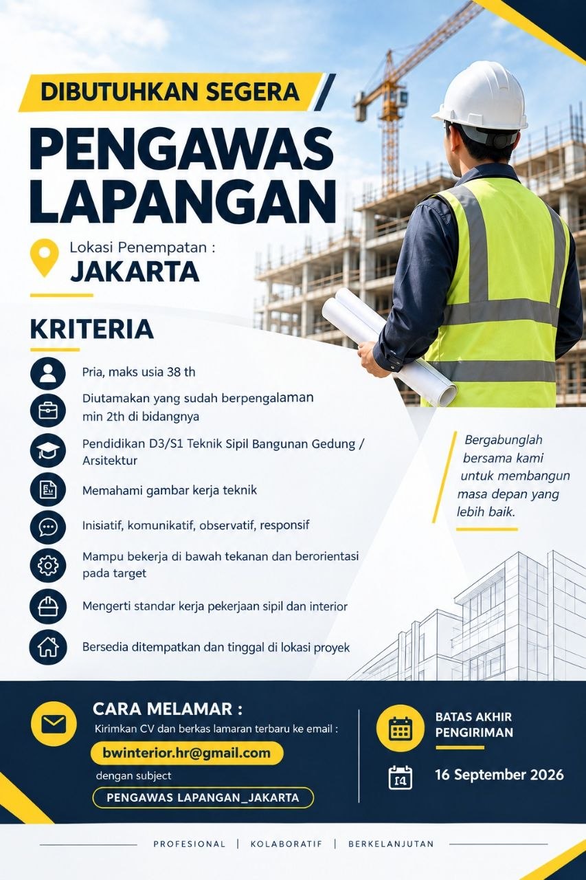 Poster lowongan We Are