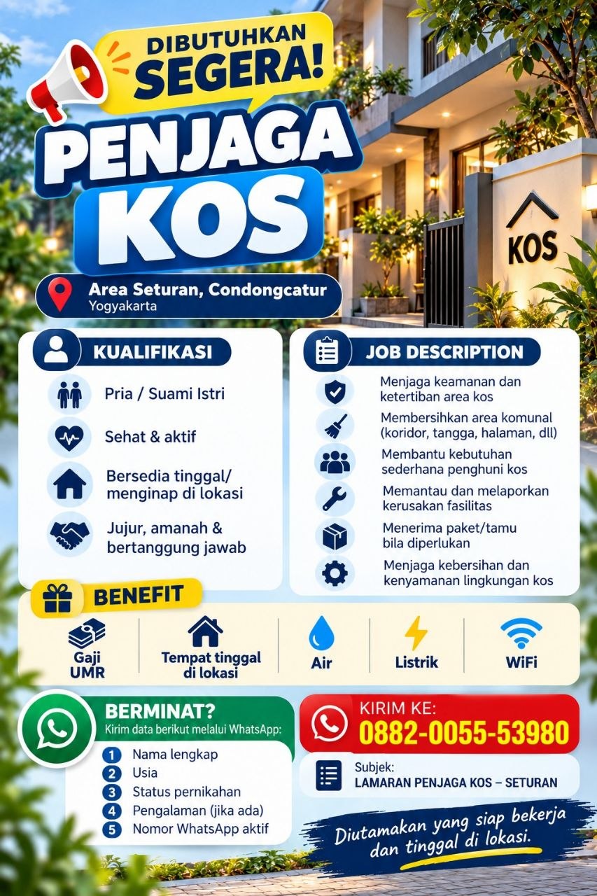 Poster lowongan LOKER JOGJA
