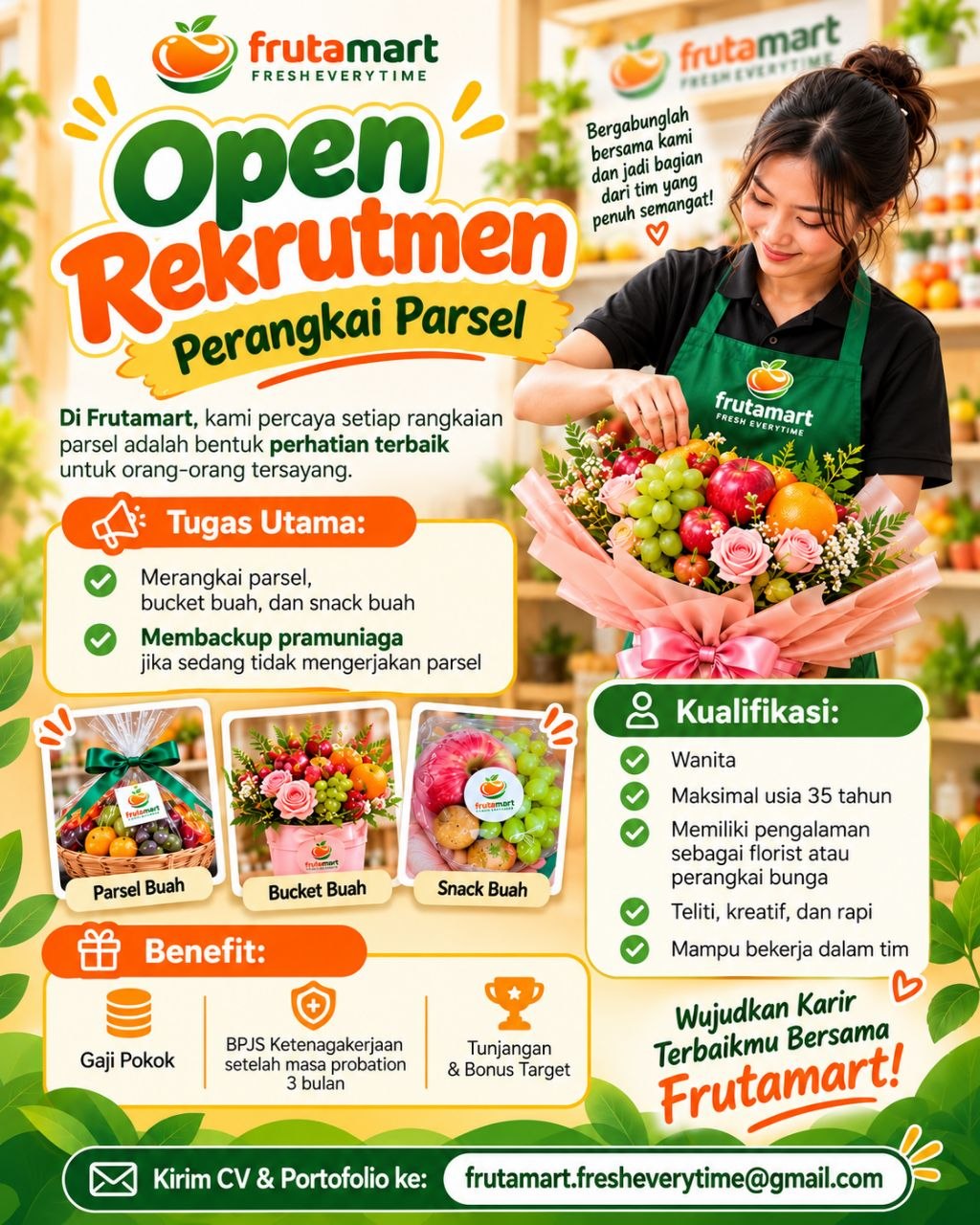 Poster lowongan Frutamart