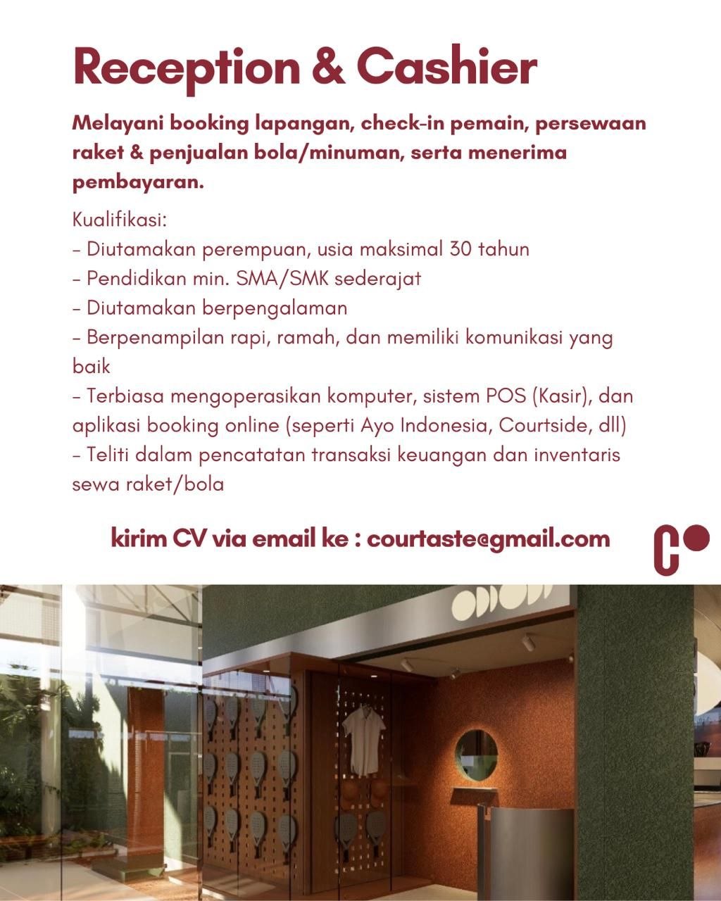 Poster lowongan Courtaste