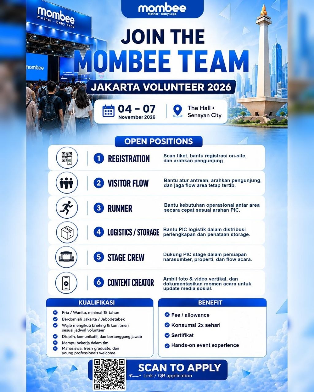 Poster lowongan Mombee