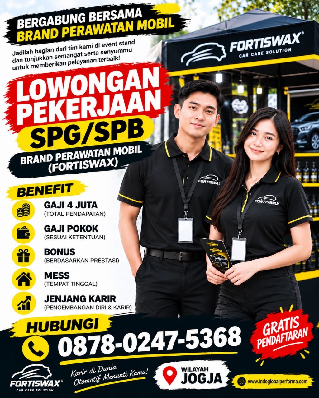 Poster lowongan FORTISWAX
