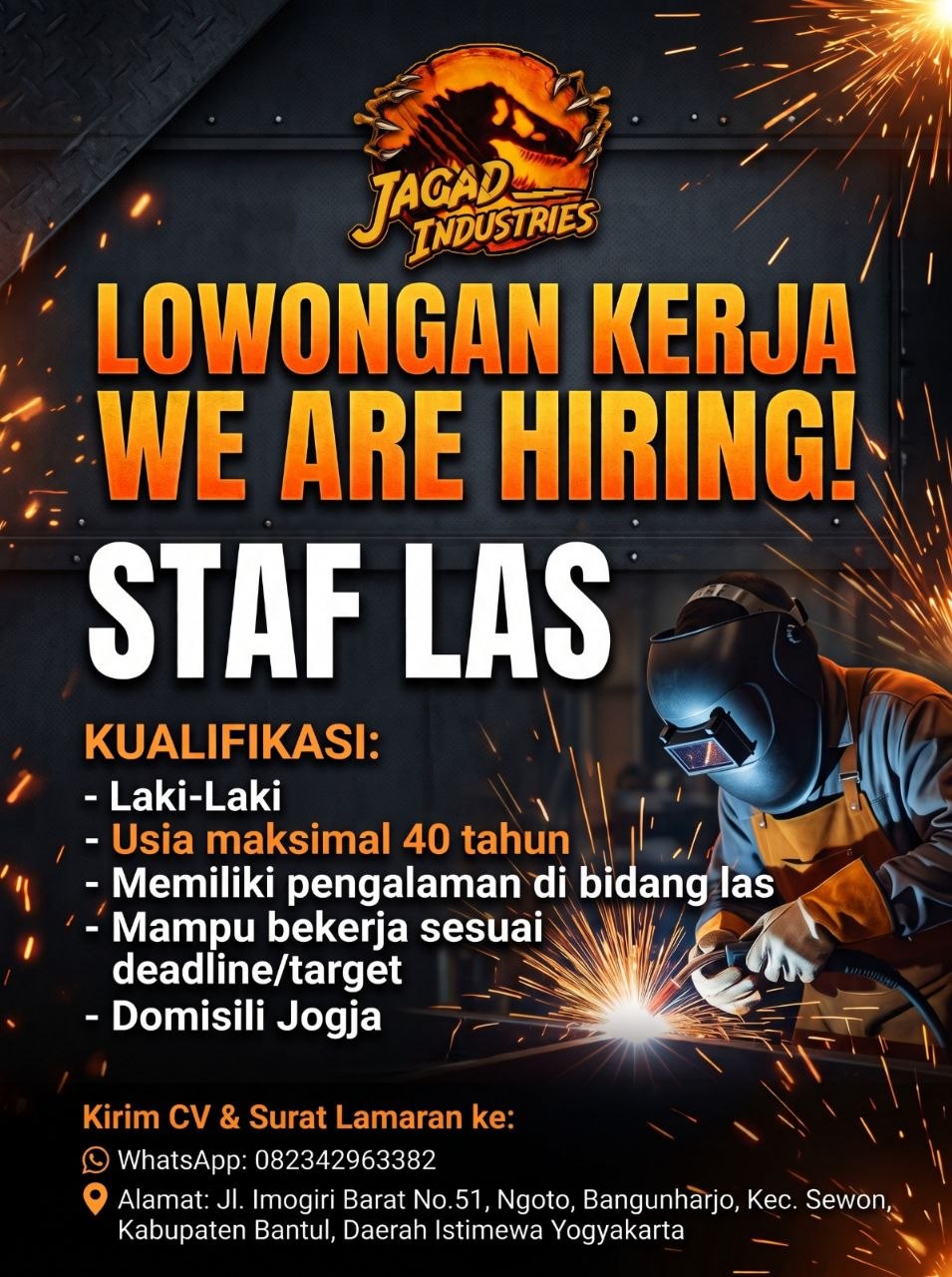 Poster lowongan Jagad Industries