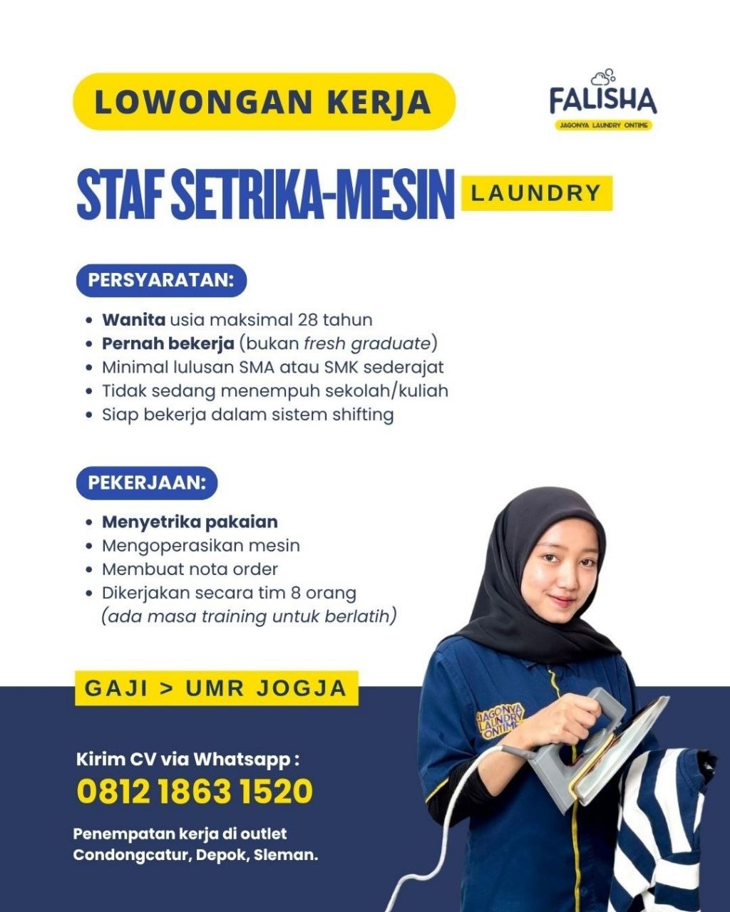 Poster lowongan FALISHA