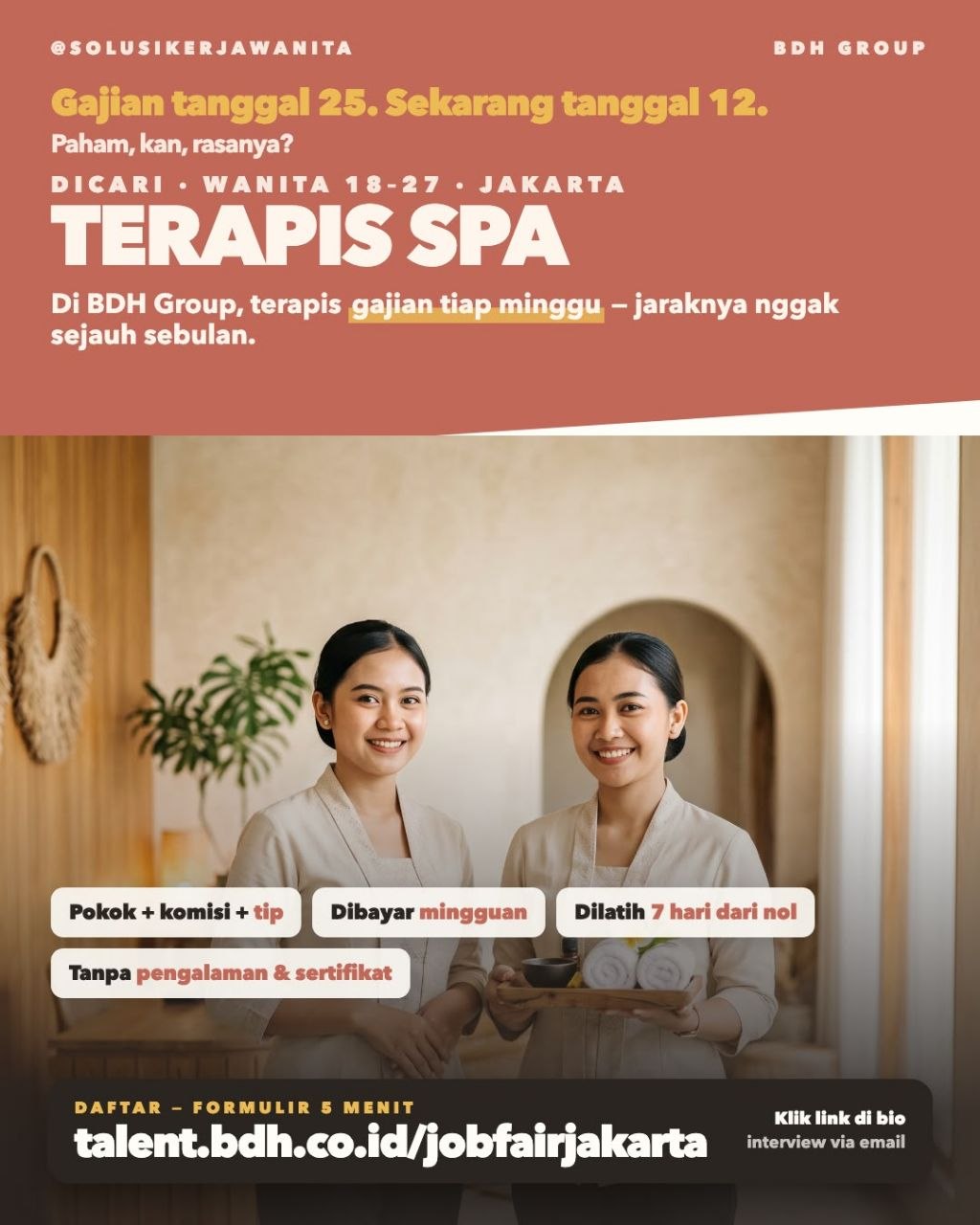 Poster lowongan BDH Group
