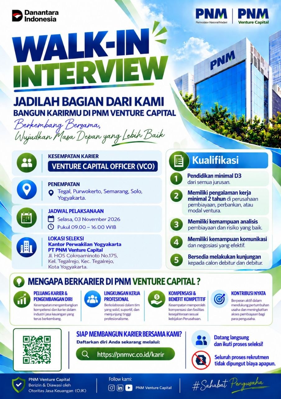 Poster lowongan PNM Venture Capital