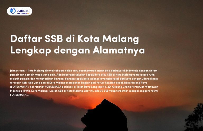 Daftar SSB di Kota Malang Lengkap dengan Alamatnya