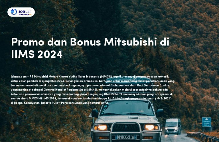 Promo dan Bonus Mitsubishi di IIMS 2024