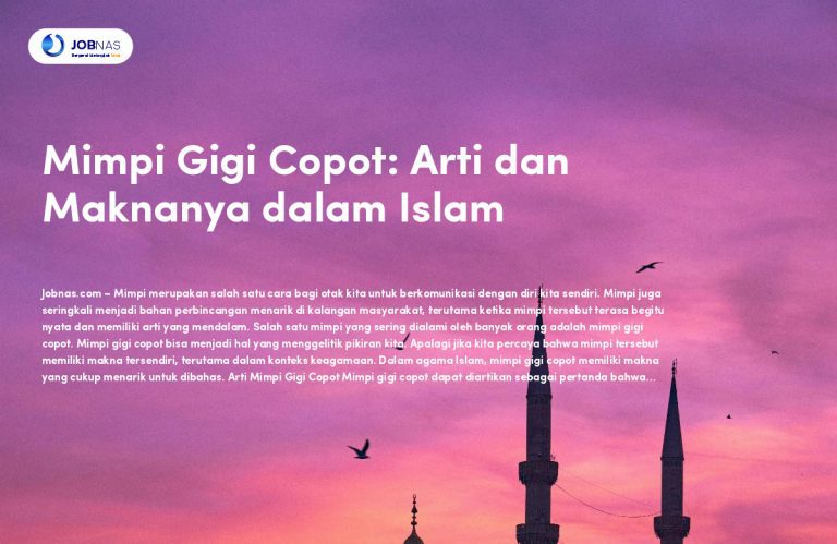Mimpi Gigi Copot: Arti dan Maknanya dalam Islam