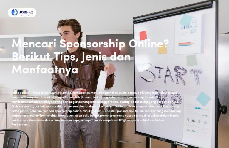 Mencari Sponsorship Online?  Berikut Tips, Jenis dan Manfaatnya
